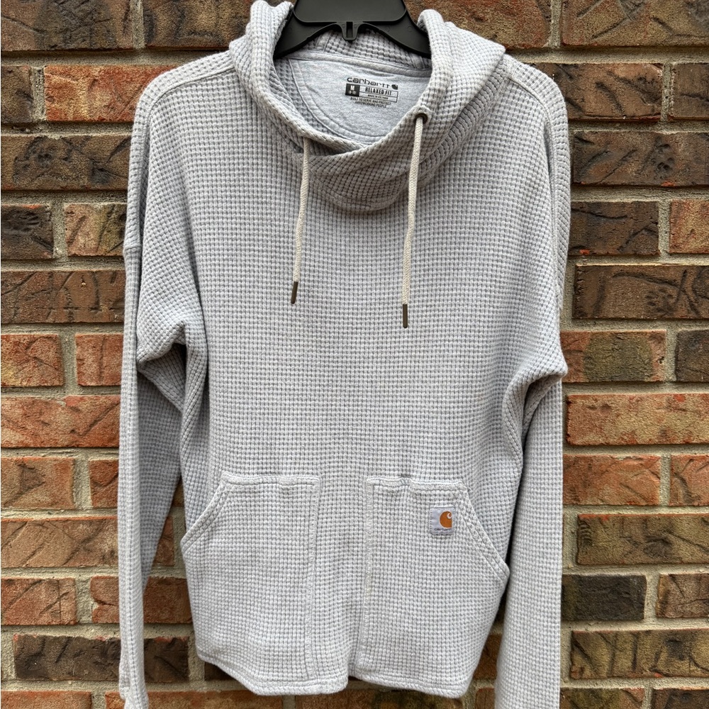 Carhartt Light Gray Waffle Knit Pullover